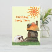 Guinea des Party Kinderwagen Kinderwagen Kinderwag Einladung (Stehend Vorderseite)