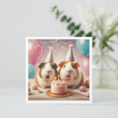 Guinea, die Kuchen fressen Einladung (Stehend Vorderseite)