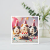 Guinea, die Kuchen fressen Einladung (Stehend Vorderseite)