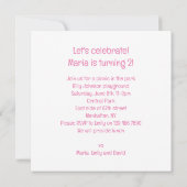 Guinea, die Kuchen fressen, Guinea Schweine Geburt Einladung (Rückseite)