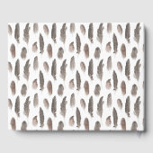 Guinea Farm Bird Feather Muster Gästebuch (Rückseite)