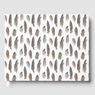 Guinea Farm Bird Feather Muster Gästebuch