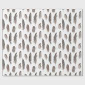 Guinea Farm Bird Feather Muster Geschenkpapier (Flach)