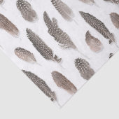 Guinea Farm Bird Feather Muster Seidenpapier (Detail)