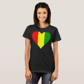 Guinea Flag Herz Guinea Liebe Guinea T-Shirt (Vorne ganz)