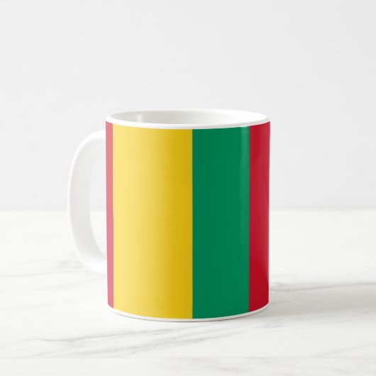 Guinea Flag Keramik Tasse (Vorderseite Links)