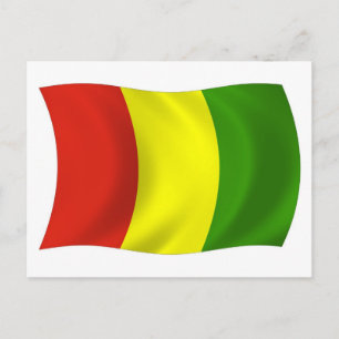 Guinea-Flag-Postkarte Postkarte