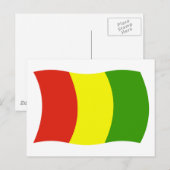 Guinea-Flag-Postkarte Postkarte (Vorne/Hinten)