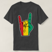 Guinea Flag Proud Guinean Guinea Rock T-Shirt (Design vorne)