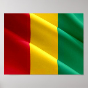 Guinea - Flag Wave - Poster