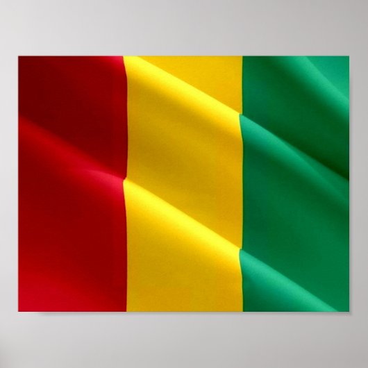 Guinea - Flag Wave - Poster (Vorne)