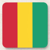 Guinea-Flagge Getränkeuntersetzer (Vorderseite)
