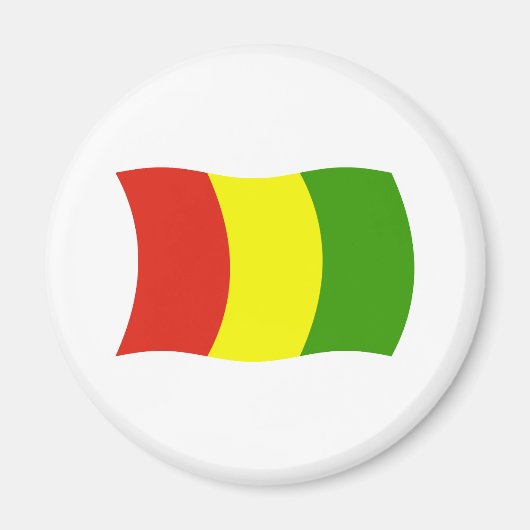 Guinea-Flagge-Magnet Magnet (Vorne)