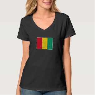 Guinea-Flagge mit vintage guineischen Nationalfarb T-Shirt
