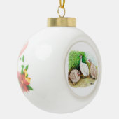 Guinea Fowl Außenbereich Keramik Kugel-Ornament (Links)