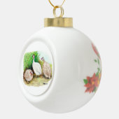 Guinea Fowl Außenbereich Keramik Kugel-Ornament (Rechts)