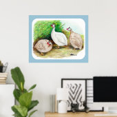 Guinea Fowl Außenbereich Poster (Heimbüro)