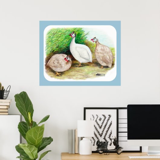 Guinea Fowl Außenbereich Poster (Heimbüro)