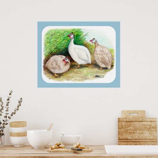 Guinea Fowl Außenbereich Poster (Küche)