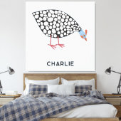 Guinea Fowl Bird Personalisiert Leinwanddruck (Insitu (Schlafzimmer))