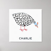 Guinea Fowl Bird Personalisiert Leinwanddruck (Vorderseite)