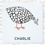Guinea Fowl Bird Personalisiert Leinwanddruck<br><div class="desc">Eine niedliche und sonderbare Guinea für Bauern,  Vogelliebhaber und alle anderen! Originelle Kunst von Nic Squirrell. Ändern Sie den Namen oder den Text,  um ihn zu personalisieren.</div>