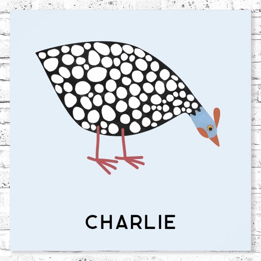 Guinea Fowl Bird Personalisiert Poster