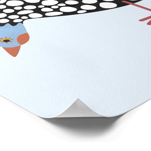 Guinea Fowl Bird Poster (Ecke)