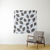 Guinea Fowl Blue Pattern Wandteppich (Beispiel (Horizontal))