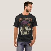 Guinea Fowl  Chicken Hen Farmer T-Shirt (Vorne ganz)