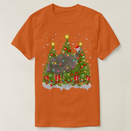 Guinea Fowl Lighting Xmas Tree Funny Guinea Fowl C T-Shirt (Design vorne)