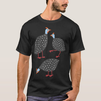 Guinea Fowl Niedlich Hen Illustration Graphic Art  T-Shirt