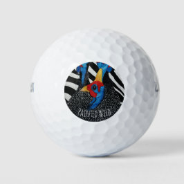 Guinea Fowl Painted Wild Golf Ball