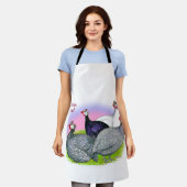 Guinea Fowl Quartett Schürze (Getragen)