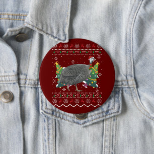 Guinea Fowl Xmas Geschenk hässliche Guinea Fowl Bi Button