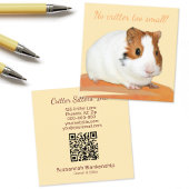 Guinea für niedliche Pflege Quadratische Visitenkarte