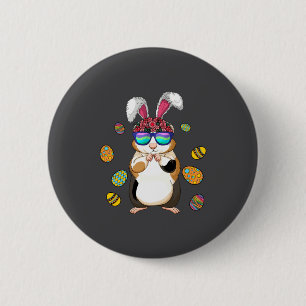 Guinea G mit süßen Hasenohren Frohe Ostern E Button