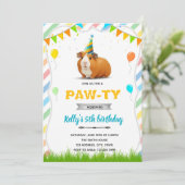 Guinea Geburtstagsfeier Einladung (Stehend Vorderseite)