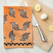 GUINEA-GEFLÜGEL 35 GANZ ÜBER DRUCK UND GRENZEN GESCHIRRTUCH (Viertel Falte)