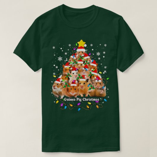 Guinea Guinea Schwein Weihnachtsbaum Schweinefleis T-Shirt (Design vorne)