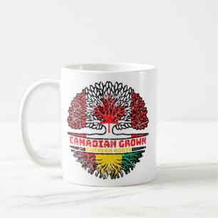 Guinea Guinean Canadian Tree Roots Flag Kaffeetasse
