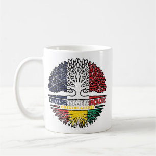 Guinea Guinean France Tree Roots Flag Kaffeetasse