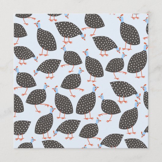 Guinea Hen Bird Hinweiskarte (Vorderseite)