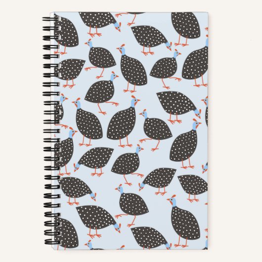 Guinea Hen Bird Notizblock (Vorderseite)