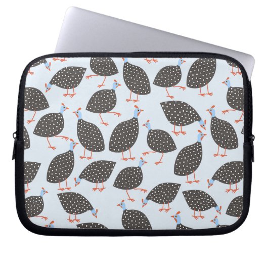 Guinea Hen Bird Pattern Laptopschutzhülle (Vorderseite)