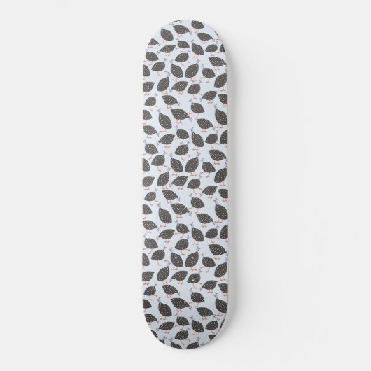 Guinea Hen Bird Pattern Skateboard (Vorderseite)