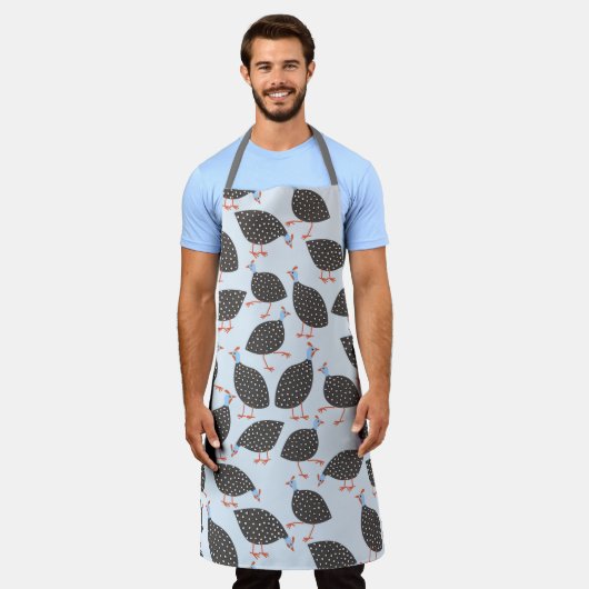 Guinea Hen Fun Bird Muster Schürze (Getragen)