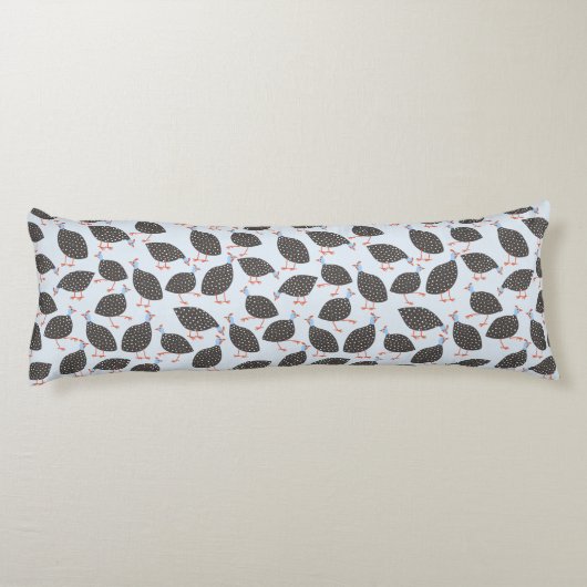 Guinea Hen Fun Bird Muster Seitenschläferkissen (Rückseite)