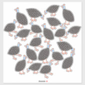 Guinea Hens Aufkleber (Blatt)