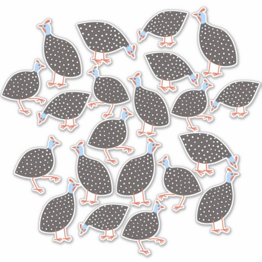 Guinea Hens Aufkleber (Vorderseite)